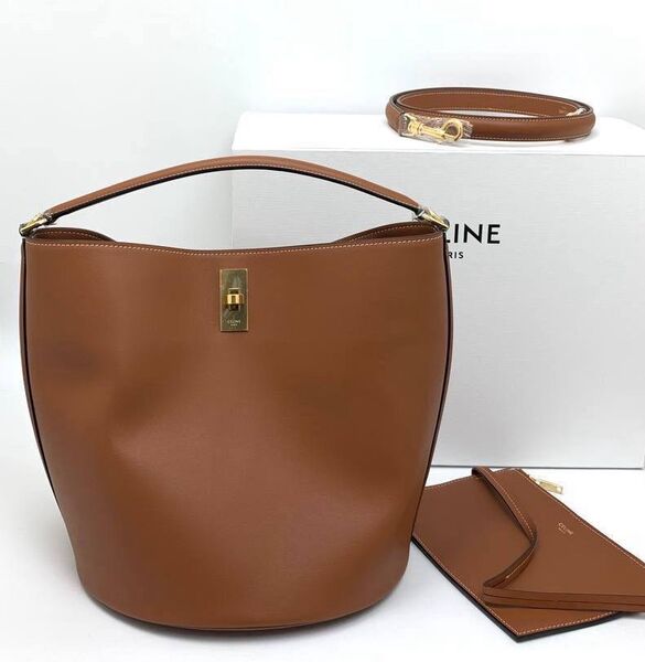 Сумка Celine женский кожа бежевый 179692