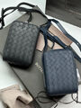 Мужская сумка мессенджер Bottega Veneta мужской кожа синий 115822-7