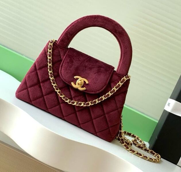 Сумка Chanel женский замша красный 202003