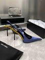 Женские туфли Saint Laurent женский кожа голубой a6396348-1-4