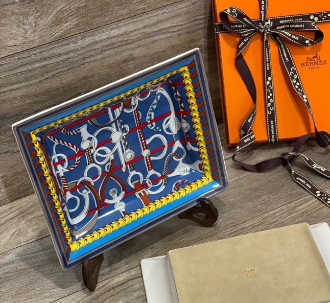 Тарелка под украшения Hermès бирюзовый 78368