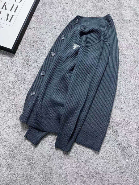Мужской кардиган Prada мужской вязаная ткань графитовый 126824-6