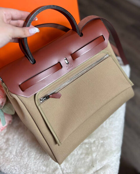 Сумка Hermèsherbag Zip женский кожа бордовый 123157-2