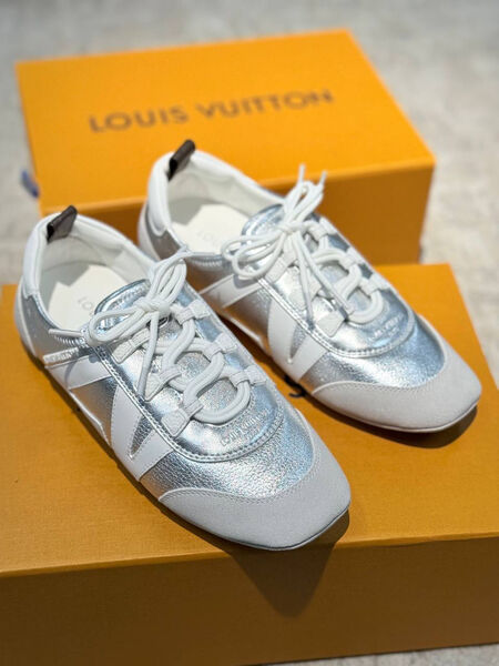 Кроссовки Louis Vuitton женский кожа графитовый 191580-2