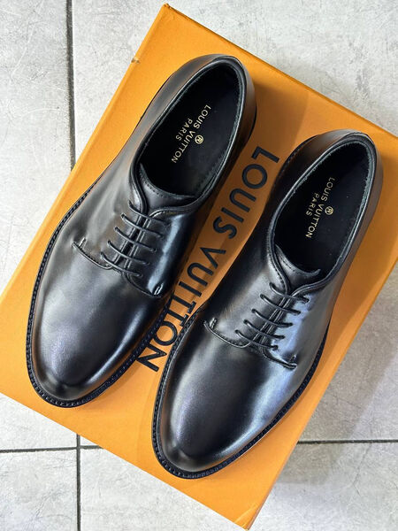 Мужские туфли Louis Vuitton мужской кожа черный 172932-2
