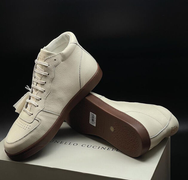 Мужские ботинки Brunello Cucinelli мужской кожа бежевый 105680-5