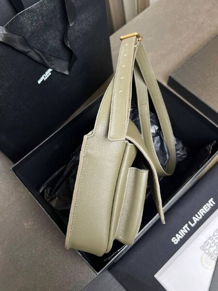 Cумка Saint Laurent женский кожа хаки c0374929-1-5