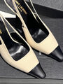 Туфли Saint Laurent женский кожа бежевый 138459-3