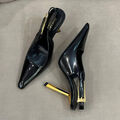 Туфли Saint Laurent женский кожа черный 133993-3