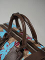 Дорожная сумка Gucci женский канва бирюзовый 192162-2