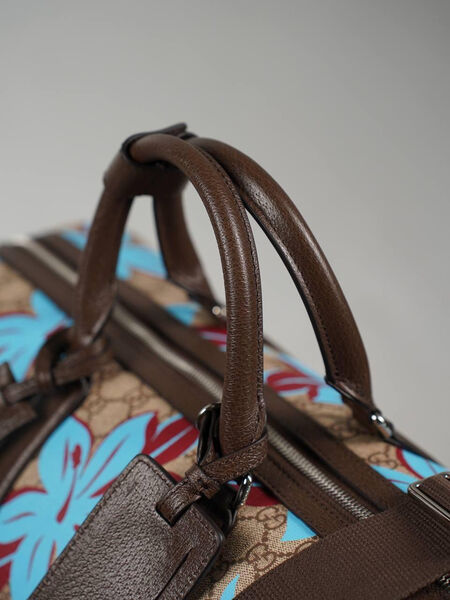 Дорожная сумка Gucci женский канва бирюзовый 192162-2
