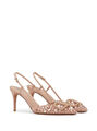 Туфли Valentino женский пайетки бежевый 135829-2