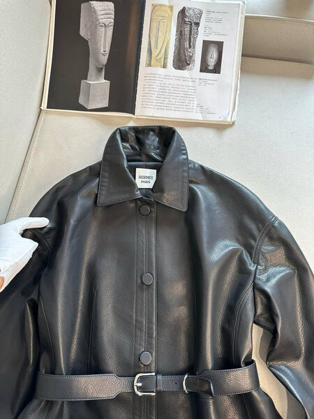 Куртка Hermès женский кожа черный 183161-6
