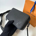 Мужская сумка мессенджер Louis Vuitton мужской кожа черный 154013-2