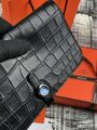 Купюрница Hermès мужской кожа черный 37321-4