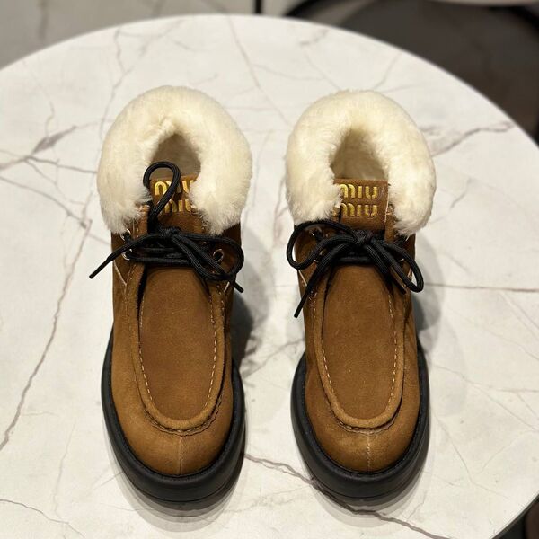 Ботинки Miu Miu женский замша 166209-3