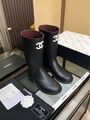 Женские сапоги Chanel женский резина черный h2206107-1-1