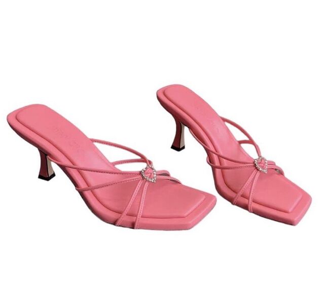 Шлепки Jimmy Choo женский кожа розовый 120846