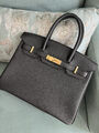 Сумка Hermès Birkin 30 ручная работа женский кожа черный 100628-4