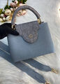 Сумка Louis Vuitton Capucines женский кожа графитовый 122821-3
