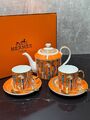 Чайный набор Hermès фарфор оранжевый t3694003-1-1