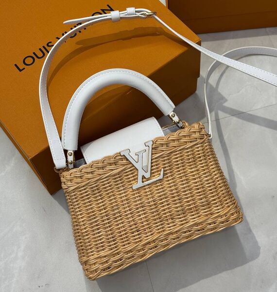 Сумка Louis Vuitton женский солома светло-бежевый 194118