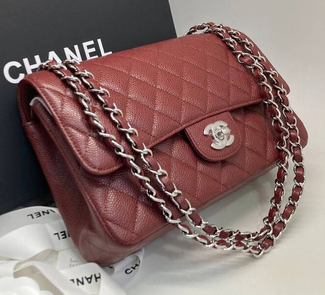 Сумка Chanel 2.55 женский кожа бордовый 171668