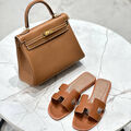Шлепки Hermès женский кожа 147593-2