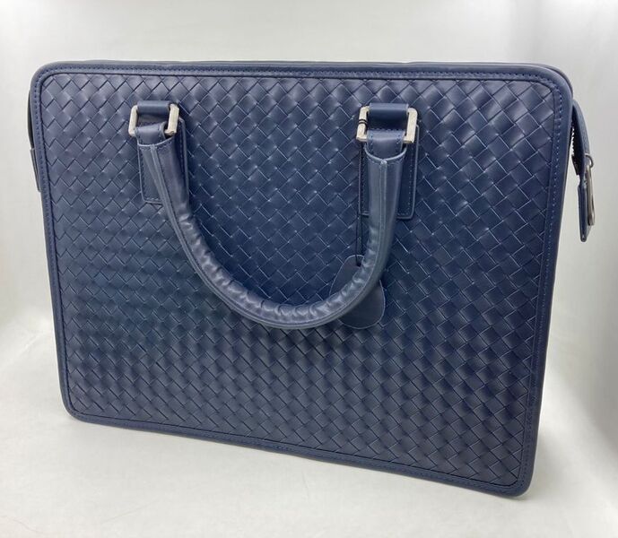 Портфель Bottega Veneta мужской кожа синий 61994
