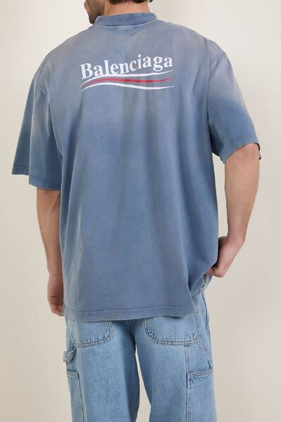 Футболка Balenciaga женский серый -6