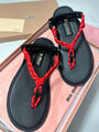 Сандалии Miu Miu женский кожа бордовый 149558-2