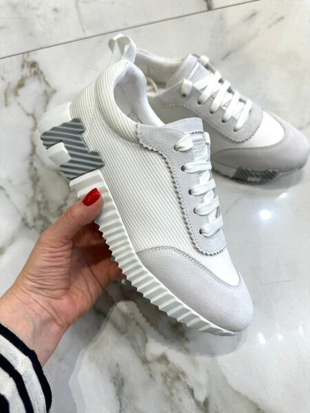 Кроссовки Hermès женский замша графитовый 104792-2
