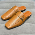 Мюли Hermès женский кожа бежевый 117057-3