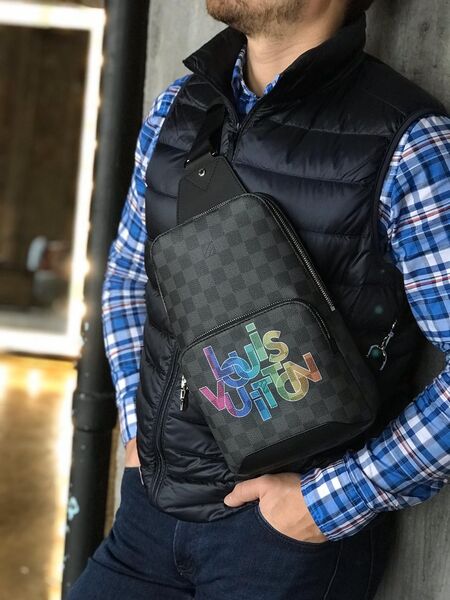Мужская сумка слинг Louis Vuitton мужской канва графитовый 55272-2