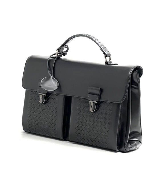 Мужской портфель Bottega Veneta мужской кожа черный 132086-7