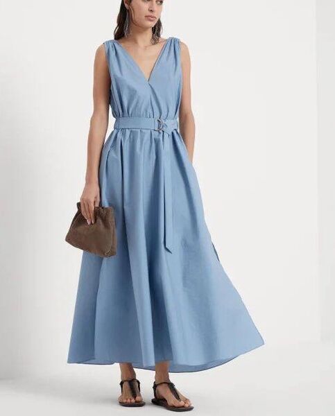 Платье Brunello Cucinelli женский бирюзовый 149704
