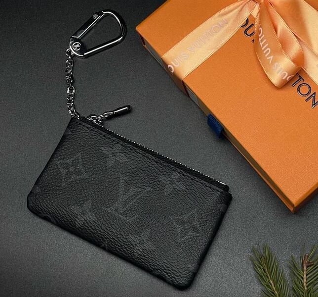 Ключница Louis Vuitton женский кожа черный 98224