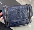 Сумка Saint Laurent Niki Medium женский кожа синий 160385-1