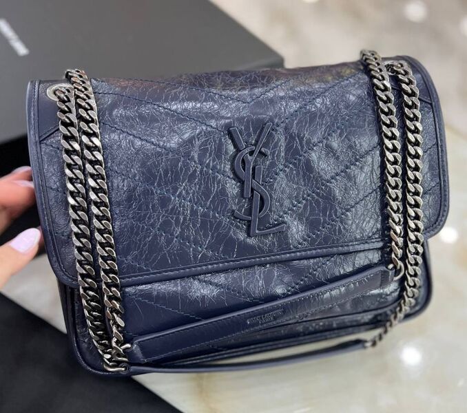 Сумка Saint Laurent Niki Medium женский кожа синий 160385