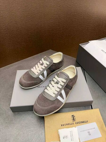 Женские кеды Brunello Cucinelli женский замша серый i4111362-1-4