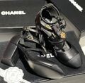 Туфли Chanel женский кожа черный 149141-1