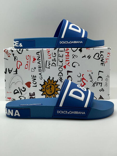 Мужские шлепки Dolce & Gabbana мужской резина синий 151979-4
