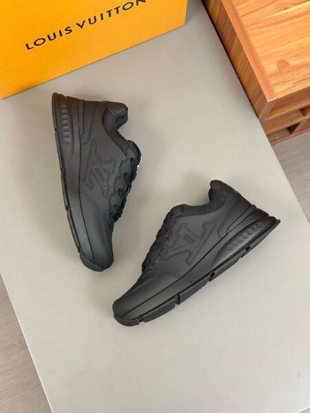 Мужские кроссовки Louis Vuitton Classic мужской кожа черный g0039248-1-2