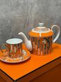 Чайный набор Hermès фарфор оранжевый t3694003-1-6