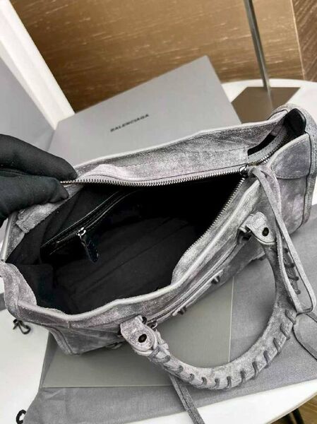 Сумка Balenciaga женский замша графитовый b9133563-1-4