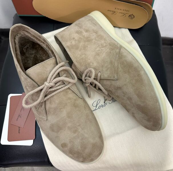 Мужские ботинки Loro Piana мужской замша бежевый 172072