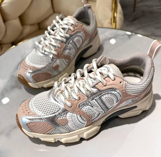Кроссовки Christian Dior женский кожа графитовый 183266