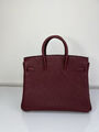 Сумка Hermès Birkin 25 женский кожа бордовый 139361-3