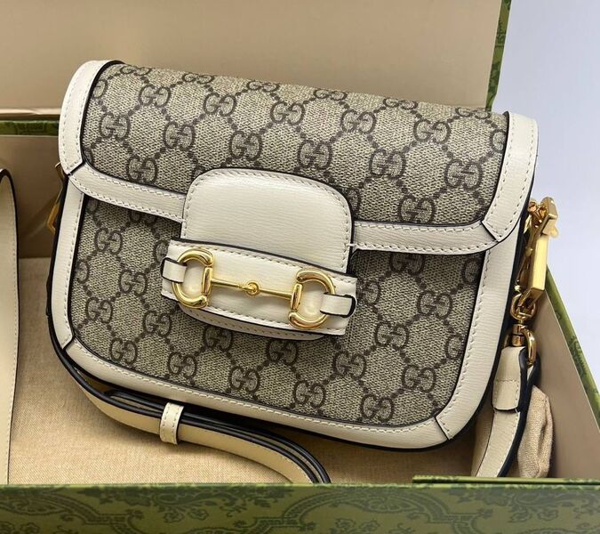 Сумка Gucci женский канва бежевый 125985