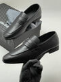 Мужские лоферы Zegna мужской кожа черный 145408-2